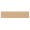 4-paneelinen huoneen jakaja Beige 698 x 180 cm Kangas