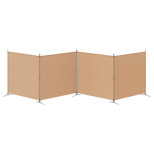 4-paneelinen huoneen jakaja Beige 698 x 180 cm Kangas