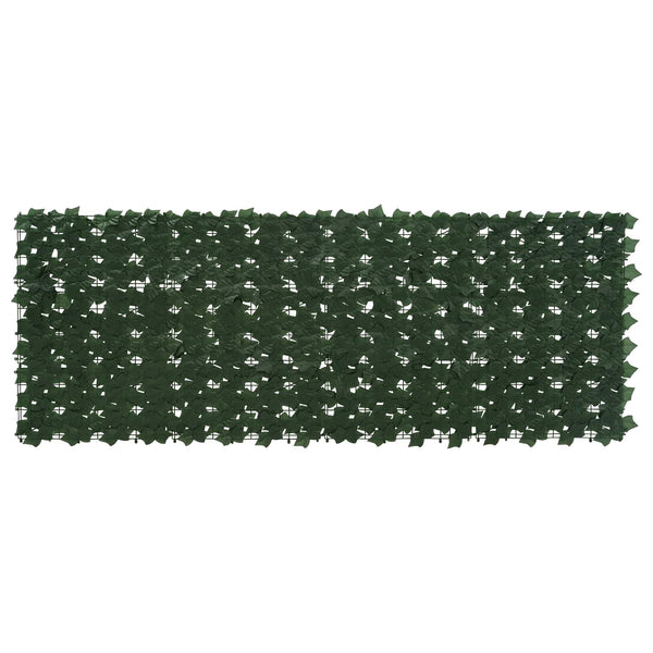 Parvekkeensuoja lehdillä Tummanvihreä 200 x 75 cm