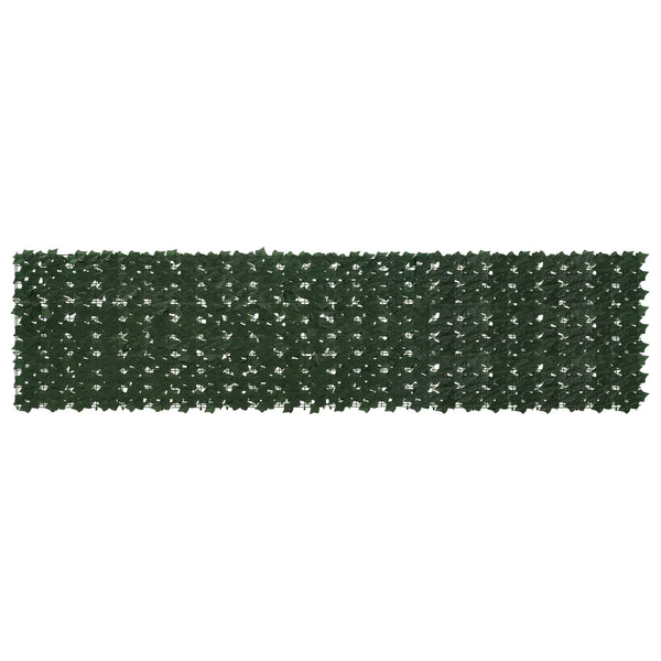 Parvekkeensuoja lehdillä Tummanvihreä 300 x 75 cm