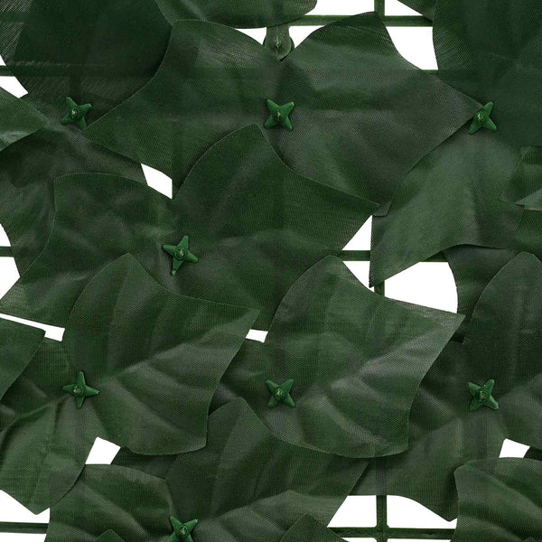 Parvekkeensuoja lehdillä Tummanvihreä 500 x 100 cm