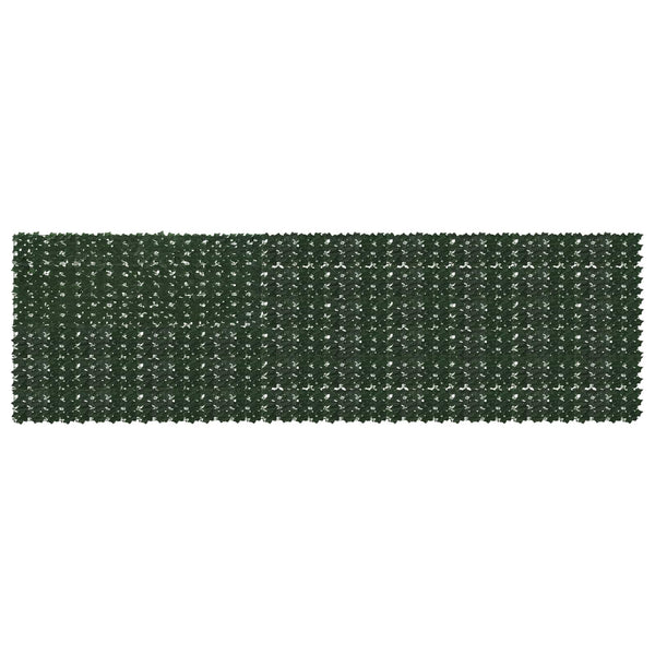 Parvekkeensuoja lehdillä Tummanvihreä 500 x 150 cm