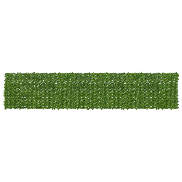 Parvekkeensuoja lehdillä Vihreä ja keltainen 500 x 100 cm