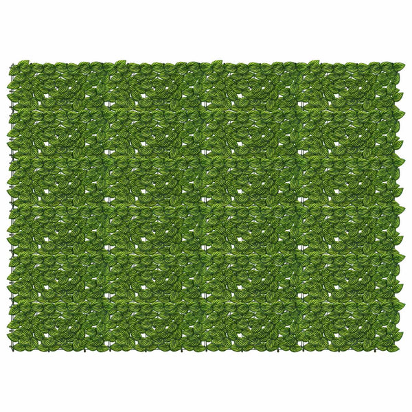 Parvekkeensuoja lehdillä Vihreä ja keltainen 200 x 150 cm