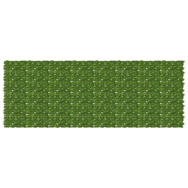 Parvekkeensuoja lehdillä Vihreä ja keltainen 400 x 150 cm