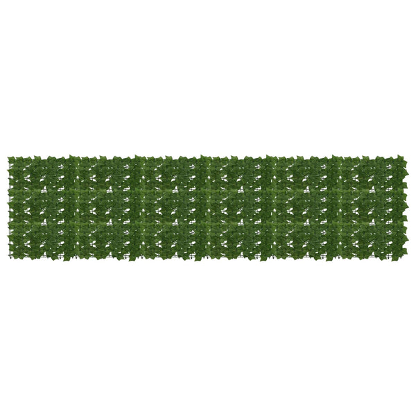 Parvekkeensuoja lehdillä Vihreä 300 x 75 cm