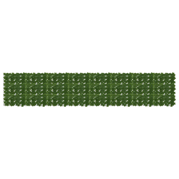 Parvekkeensuoja lehdillä Vihreä 400 x 75 cm