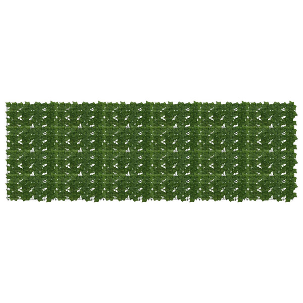 Parvekkeensuoja lehdillä Vihreä 300 x 100 cm