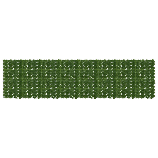 Parvekkeensuoja lehdillä Vihreä 400 x 100 cm