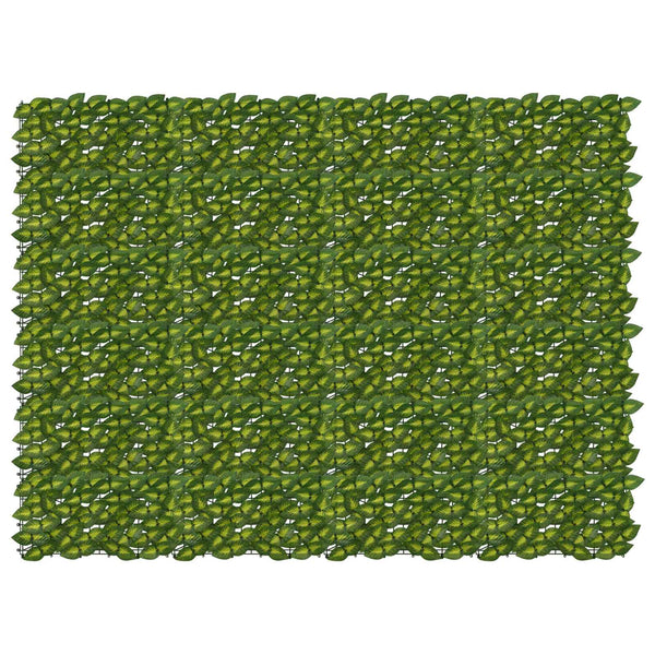 Parvekkeensuoja lehdillä Vihreä ja keltainen 200 x 150 cm