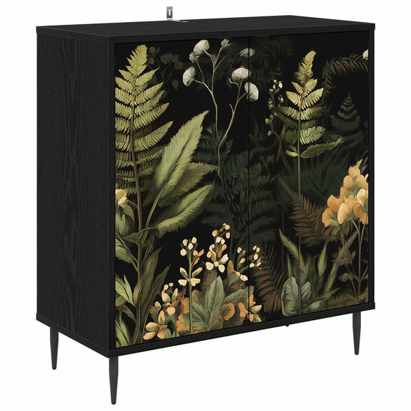 Sivupöytä RHENEN Musta tammi 69 x 33 x 76 cm Tekninen puu