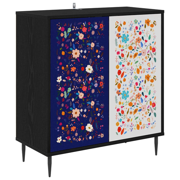 Sivupöytä MAINZ Musta tammi 69 x 33 x 76 cm Tekninen puu