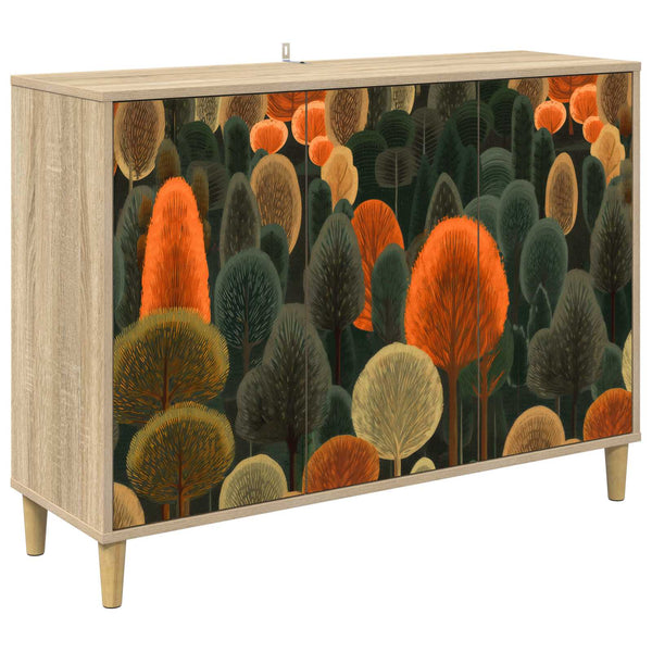 Sivupöytä ZAANDAM Sonoma 102 x 33 x 75 cm Tekninen puu