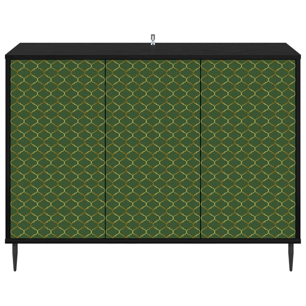 Sivupöytä GELEEN Musta tammi 102 x 33 x 76 cm Tekninen puu