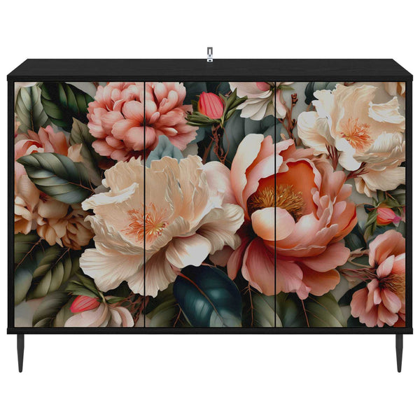 Sivupöytä BORNE Musta tammi 102 x 33 x 76 cm Tekninen puu