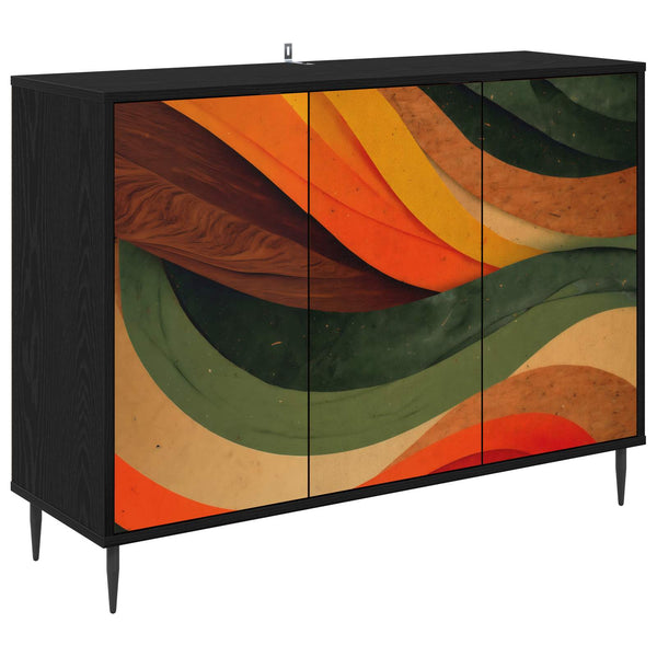 Sivupöytä BONN Musta tammi 102 x 33 x 76 cm Tekninen puu