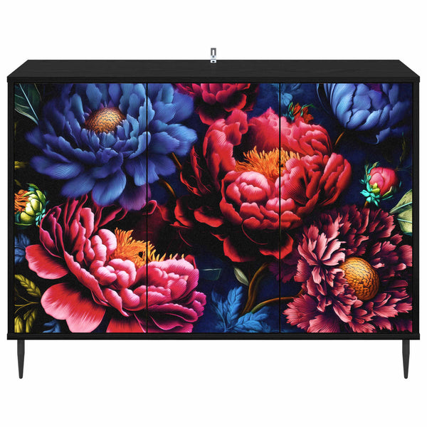 Sivupöytä KIEL Musta tammi 102 x 33 x 76 cm Tekninen puu