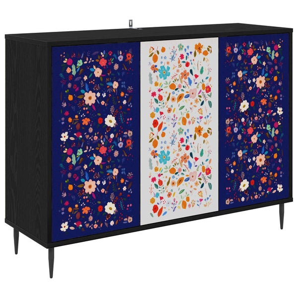 Sivupöytä MAINZ Musta tammi 102 x 33 x 76 cm Tekninen puu