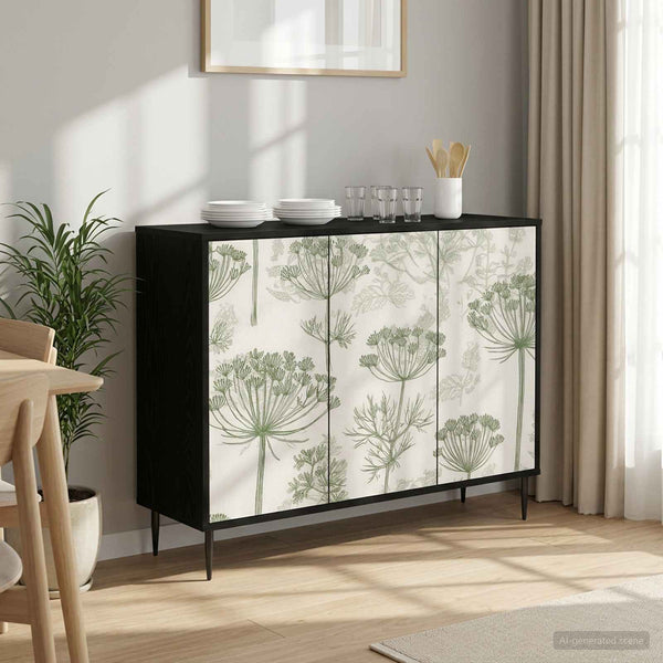 Sivupöytä GOTHA Musta tammi 102 x 33 x 76 cm Tekninen puu