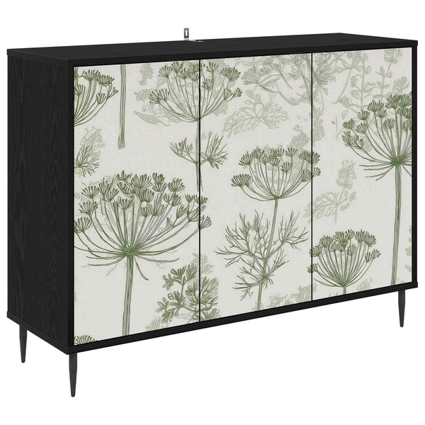 Sivupöytä GOTHA Musta tammi 102 x 33 x 76 cm Tekninen puu