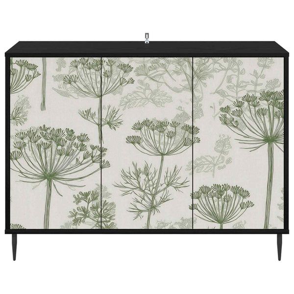 Sivupöytä GOTHA Musta tammi 102 x 33 x 76 cm Tekninen puu