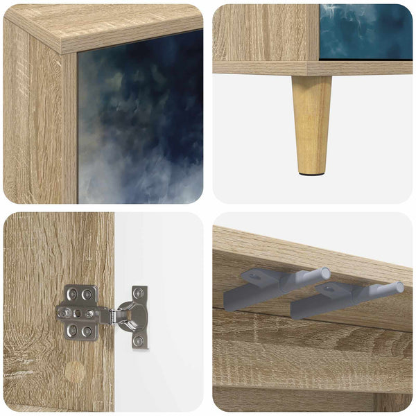 TV-kaappi RAALTE 69 x 33 x 50 cm Sonoma Tekninen puu