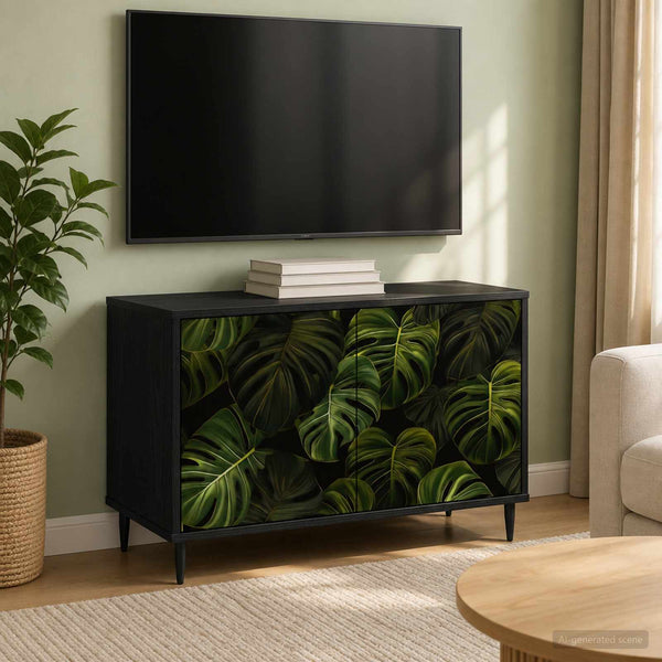 TV-kaappi ELBURG 69 x 33 x 50,5 cm Musta tammi Tekninen puu