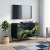 TV-kaappi WIJHE 69 x 33 x 50,5 cm Musta tammi Tekninen puu