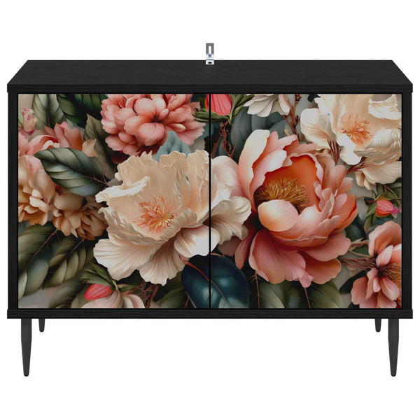 TV-kaappi BORNE 69 x 33 x 50,5 cm Musta tammi Tekninen puu