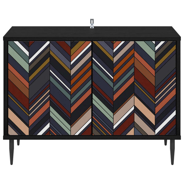 TV-kaappi OMMEN 69 x 33 x 50,5 cm Musta tammi Tekninen puu