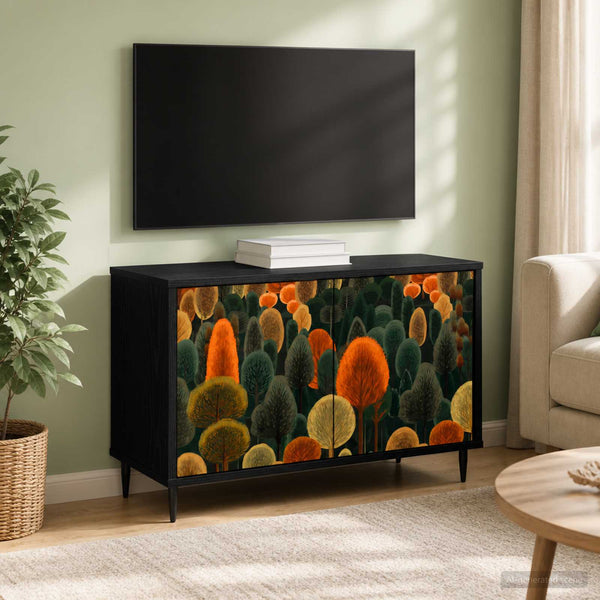 TV-kaappi ZAANDAM 69 x 33 x 50,5 cm Musta tammi Tekninen puu