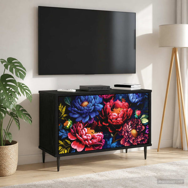 TV-kaappi KIEL 69 x 33 x 50,5 cm Musta tammi Tekninen puu