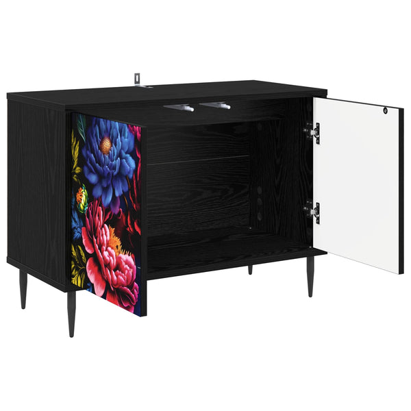 TV-kaappi KIEL 69 x 33 x 50,5 cm Musta tammi Tekninen puu