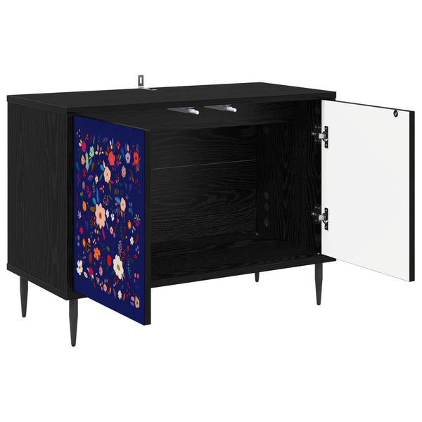 TV-kaappi MAINZ 69 x 33 x 50,5 cm Musta tammi Tekninen puu