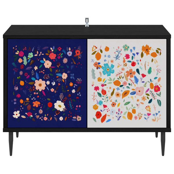 TV-kaappi MAINZ 69 x 33 x 50,5 cm Musta tammi Tekninen puu
