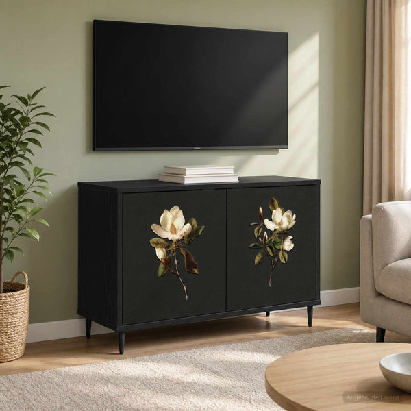 TV-kaappi BREMEN 69 x 33 x 50,5 cm Musta tammi Tekninen puu