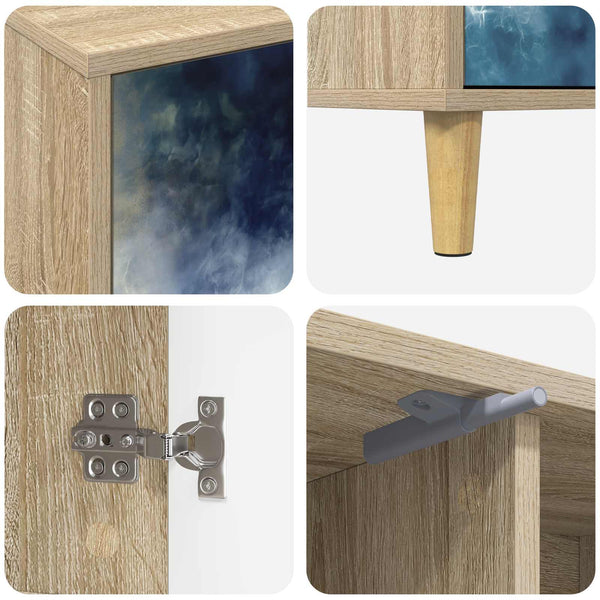 TV-kaappi RAALTE 102 x 33 x 50 cm Sonoma Tekninen puu