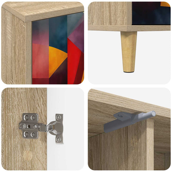 TV-kaappi HEESCH 102 x 33 x 50 cm Sonoma Tekninen puu