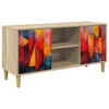 TV-kaappi HEESCH 102 x 33 x 50 cm Sonoma Tekninen puu