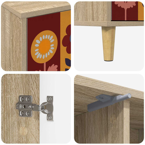 TV-kaappi ESSEN 102 x 33 x 50 cm Sonoma Tekninen puu