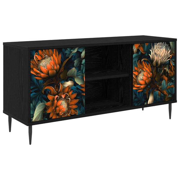 TV-kaappi LOCHEM 102 x 33 x 51 cm Musta tammi Tekninen puu
