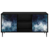 TV-kaappi RAALTE 102 x 33 x 51 cm Musta tammi Tekninen puu