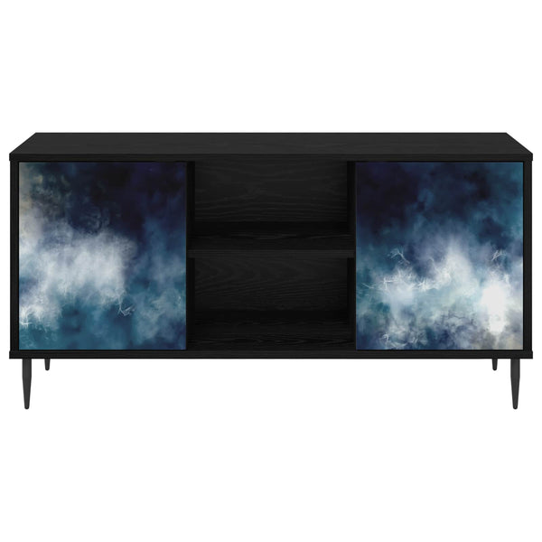 TV-kaappi RAALTE 102 x 33 x 51 cm Musta tammi Tekninen puu