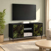 TV-kaappi ELBURG 102 x 33 x 51 cm Musta tammi Tekninen puu