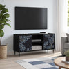 TV-kaappi DOKKUM 102 x 33 x 51 cm Musta tammi Tekninen puu