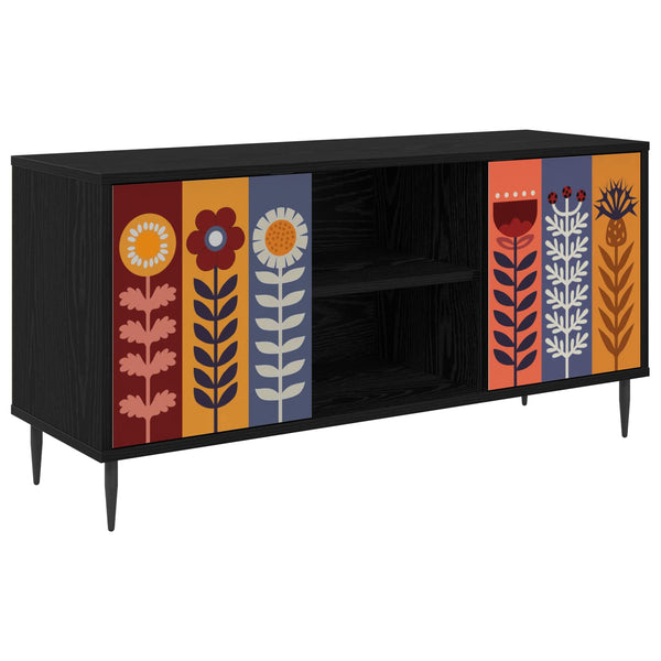 TV-kaappi ESSEN 102 x 33 x 51 cm Musta tammi Tekninen puu