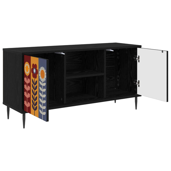 TV-kaappi ESSEN 102 x 33 x 51 cm Musta tammi Tekninen puu