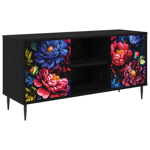 TV-kaappi KIEL 102 x 33 x 51 cm Musta tammi Tekninen puu