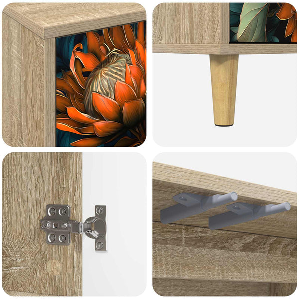 TV-kaappi LOCHEM 102 x 33 x 50 cm Sonoma Tekninen puu