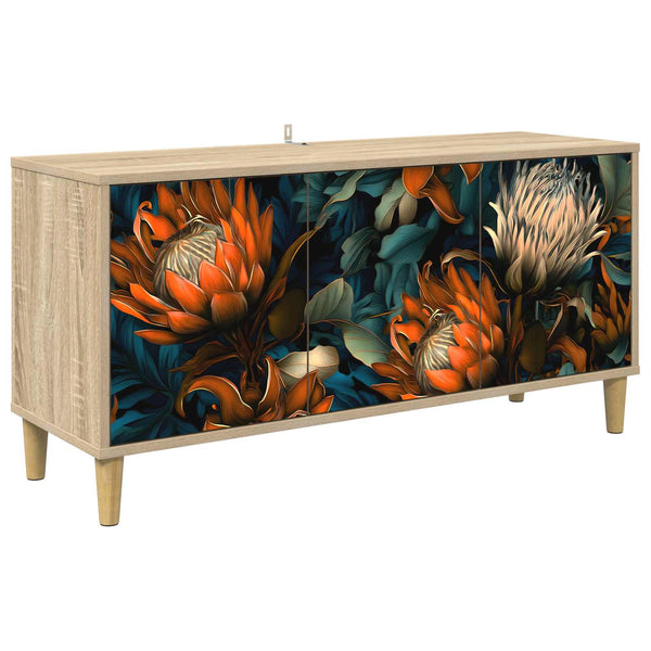 TV-kaappi LOCHEM 102 x 33 x 50 cm Sonoma Tekninen puu